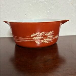 Pyrex Autumn Harvest Wheat casserole dish